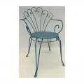 Gartenstuhl Vintage mit Armlehne blau - Stühle - frankl24.de - Möbel - Stühle vermieten.jpg
